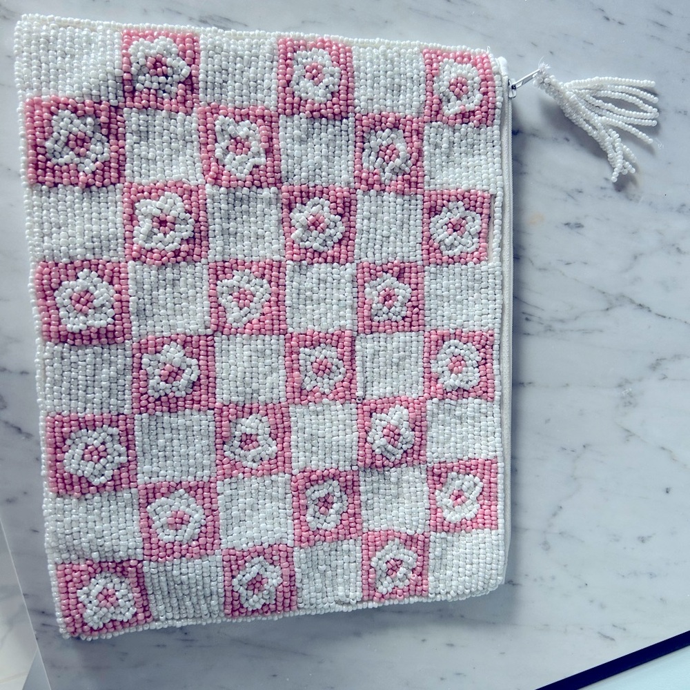 Handbeaded Clutch- brand new!